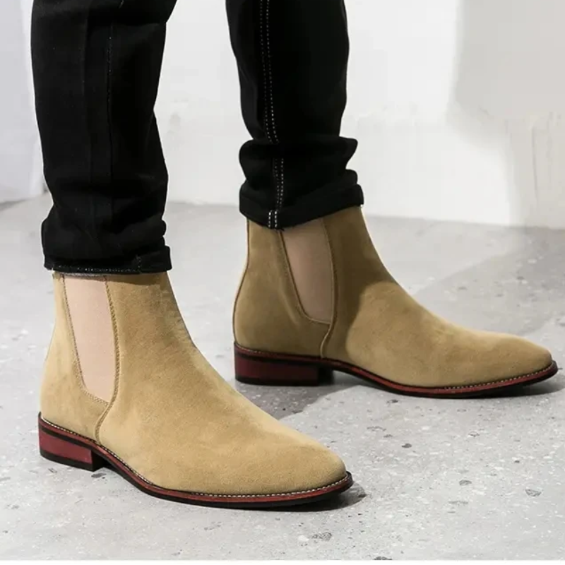 Valstorm - Kwalitatieve Chelsea Boots Heren van Suède met Rubberen Zool