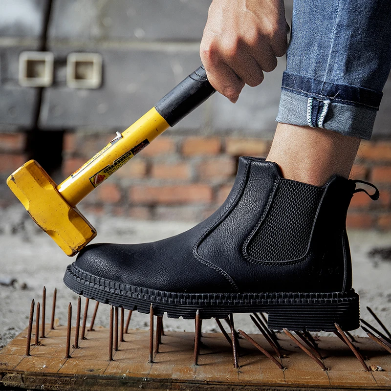 AgeTrek - Heren Boots met Elastische Inzetten en Duurzame Rubberen Zool