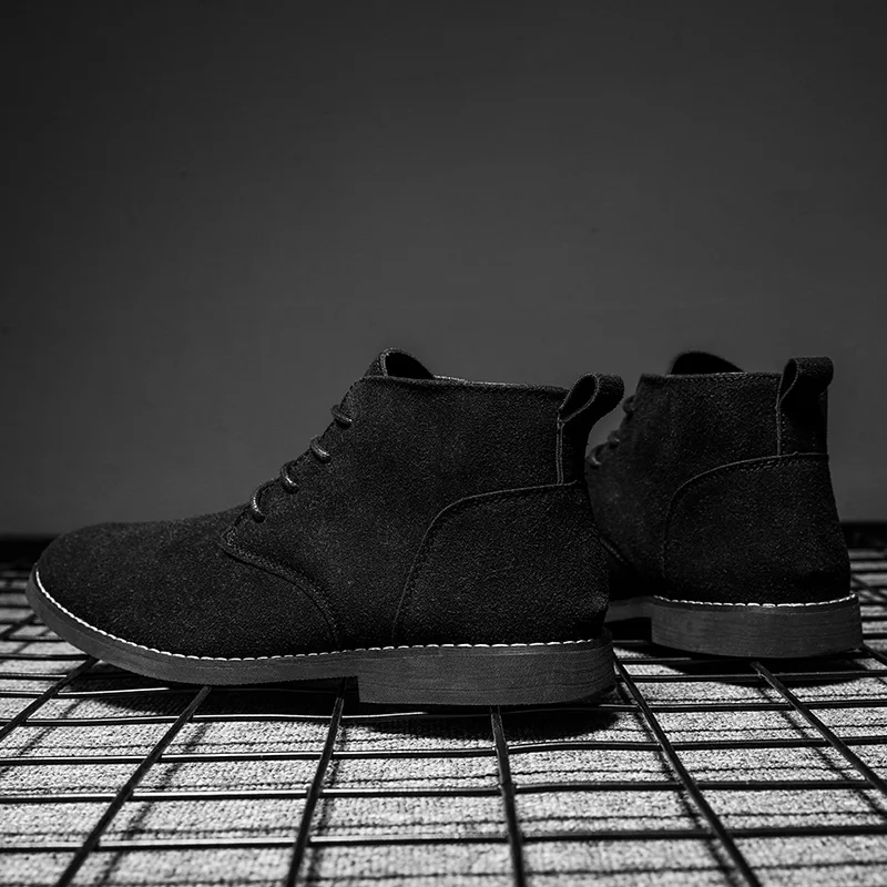 Steenvo - Stijlvolle Heren Boots van Suède met Vetersluiting, Comfortabel