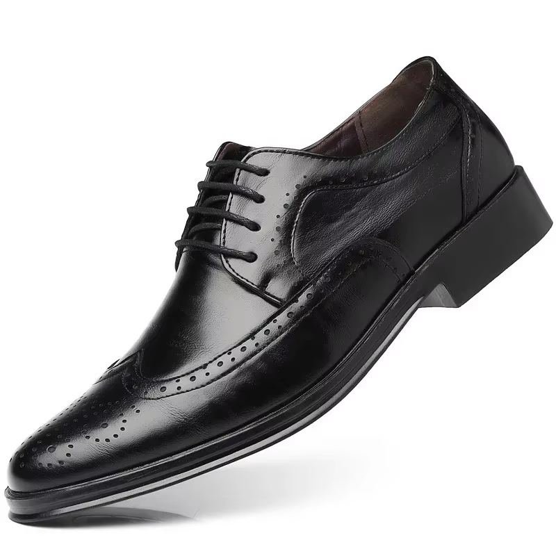 Ferlian - Nette Heren Schoenen - Klassieke Leren Brogues met Vetersluiting