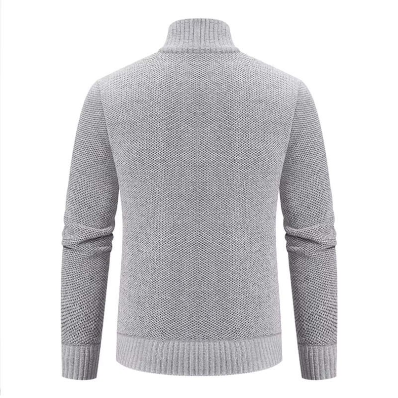 Frovell - Heren Vest met Rits - Casual Geribde Gebreide Cardigan