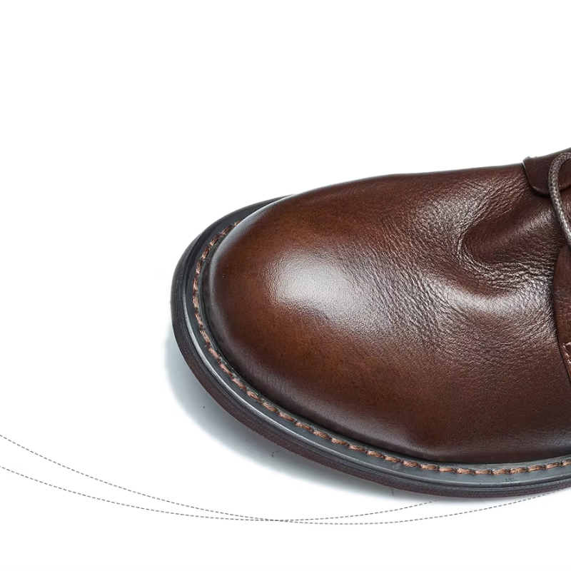 Stroven - Herenschoenen Boots - Leren Enkellaarzen met Rits, Duurzaam en Casual