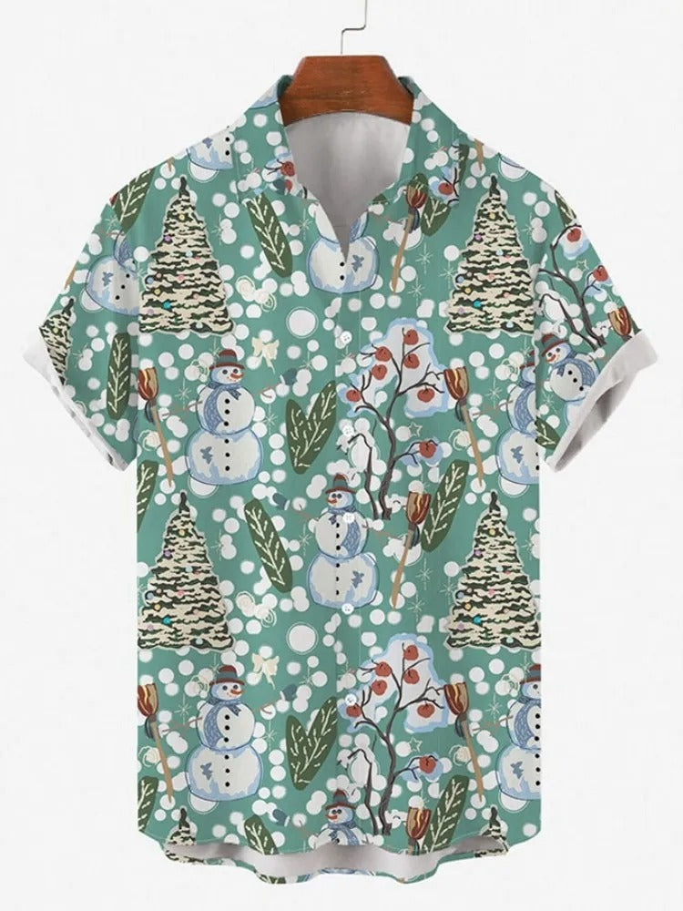 Amigo™ klassiek effen Hawai overhemd met bloemenprint