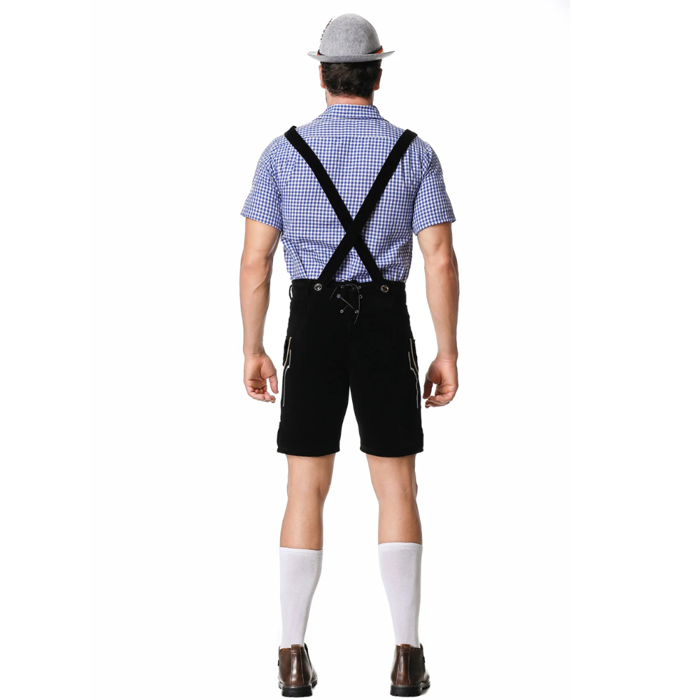 LederDo - Korte Lederhosen voor Heren met Bretels - Traditionele Beierse Kleding