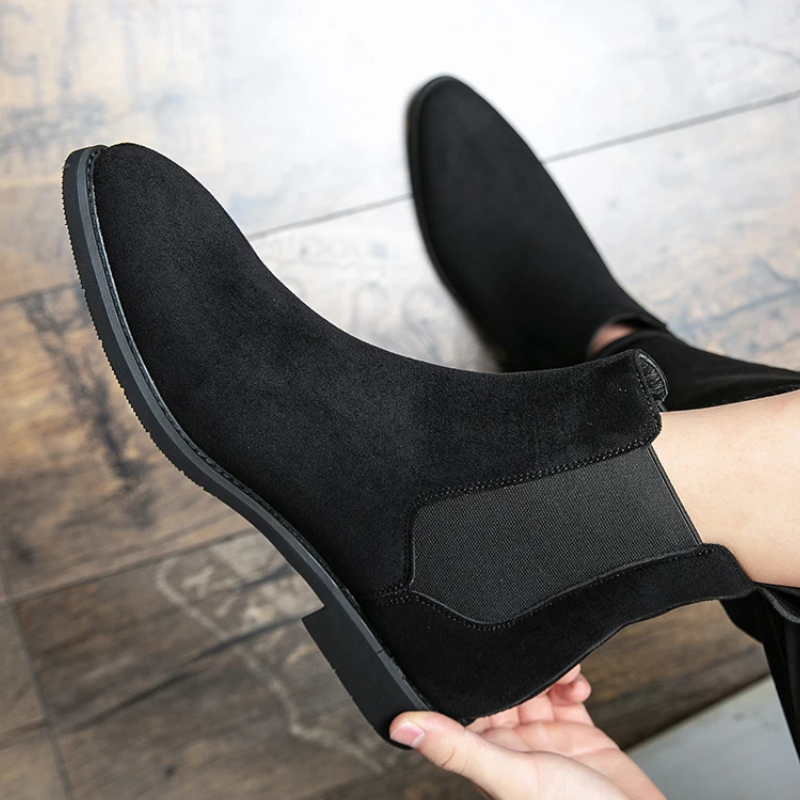 Javelin - Trendy Chelsea Boots Heren van Suède met Elastische Zijkanten