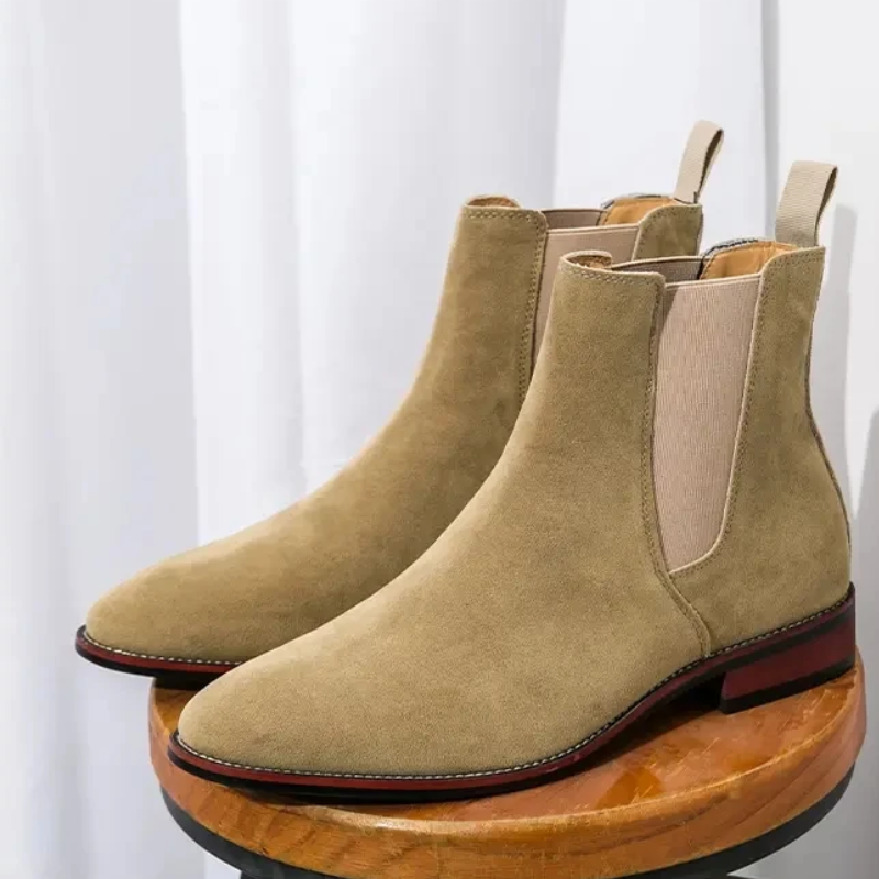 Valstorm - Kwalitatieve Chelsea Boots Heren van Suède met Rubberen Zool