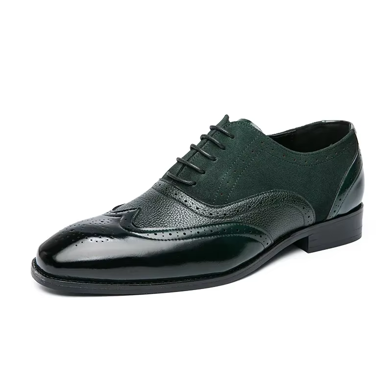 Kendrix - Nette Heren Schoenen van Leer met Wingtip en Brogue Details