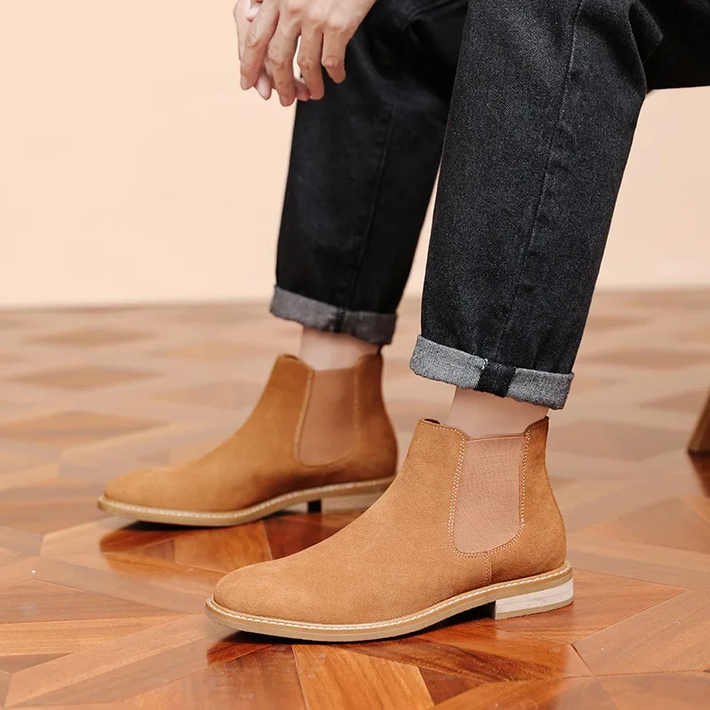 Draflex - Chelsea Boots Heren van Suède met Antislip Zool