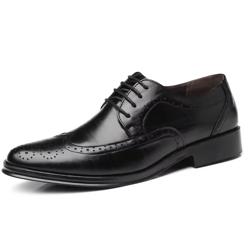 Ferlian - Nette Heren Schoenen - Klassieke Leren Brogues met Vetersluiting