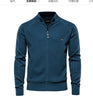 Oliver® dik blauw wollen met rits fleece zacht herenvest