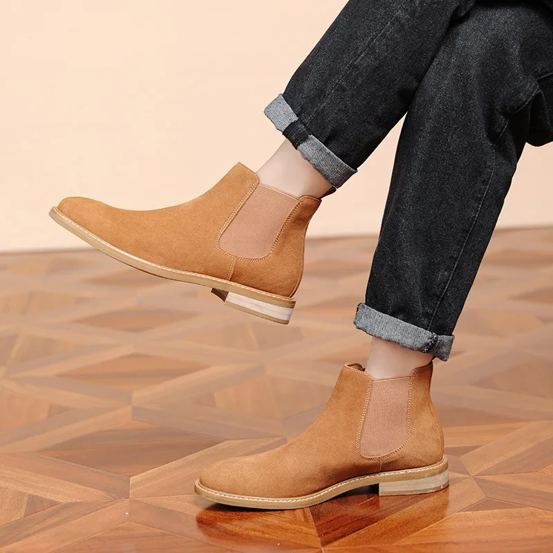 Draflex - Chelsea Boots Heren van Suède met Antislip Zool