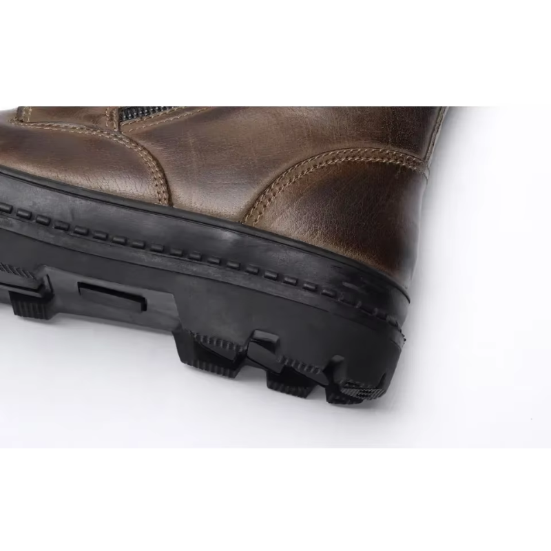 Haltrex - Herenschoenen Boots - Leren Combat Boots met Rits, Stevige Veterschoenen