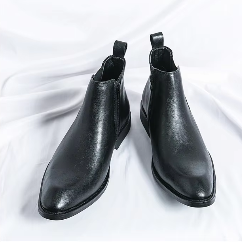 Rustrog - Herenschoenen Boots - Leren Chelsea Boots met Rits, Elegant & Formeel