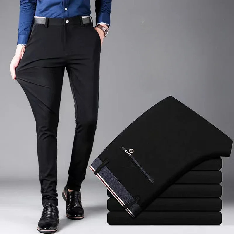 Travlen -  Heren Pantalon - Elegante Broek Met Decoratieve Achterzakken Voor Werk