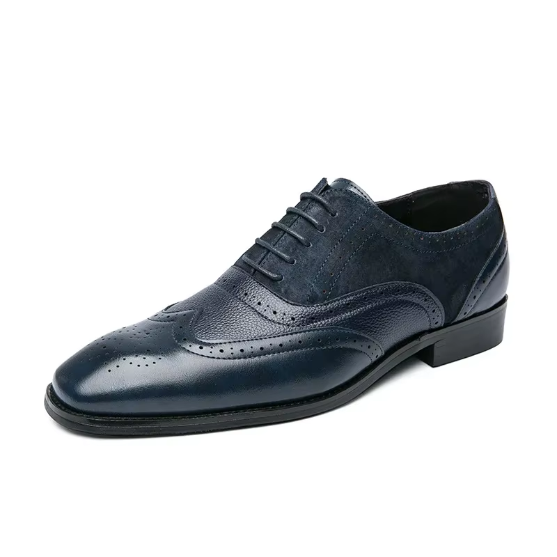 Kendrix - Nette Heren Schoenen van Leer met Wingtip en Brogue Details