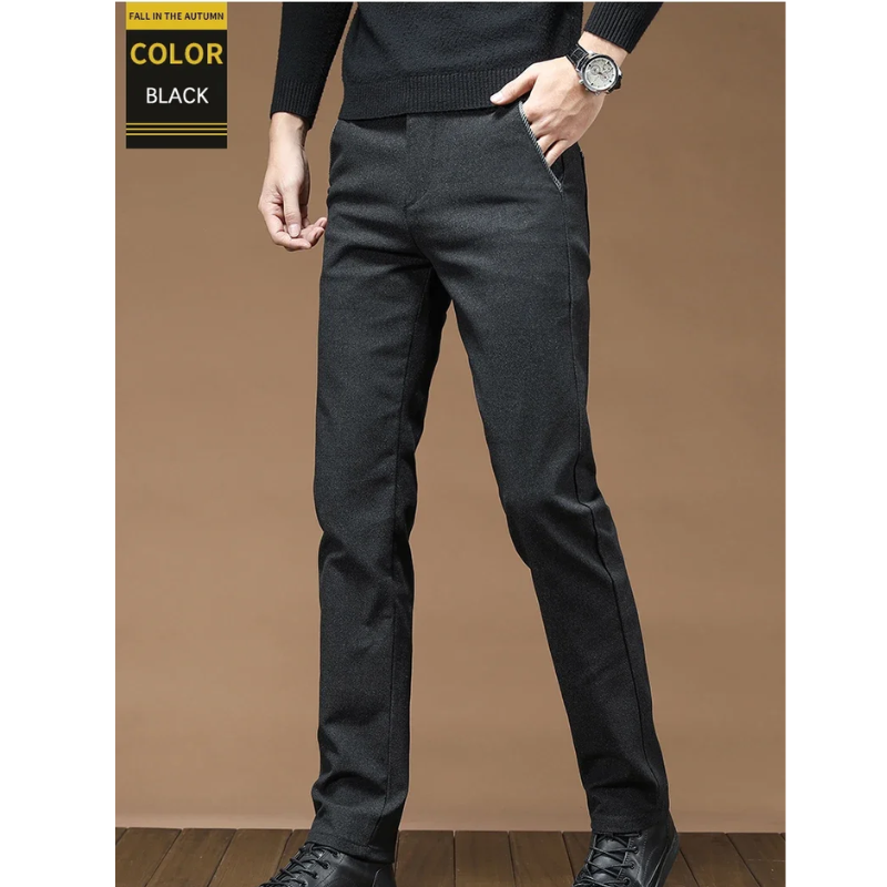 GranVel - Heren Pantalon Slim Fit voor Kantoor met Achterzakken