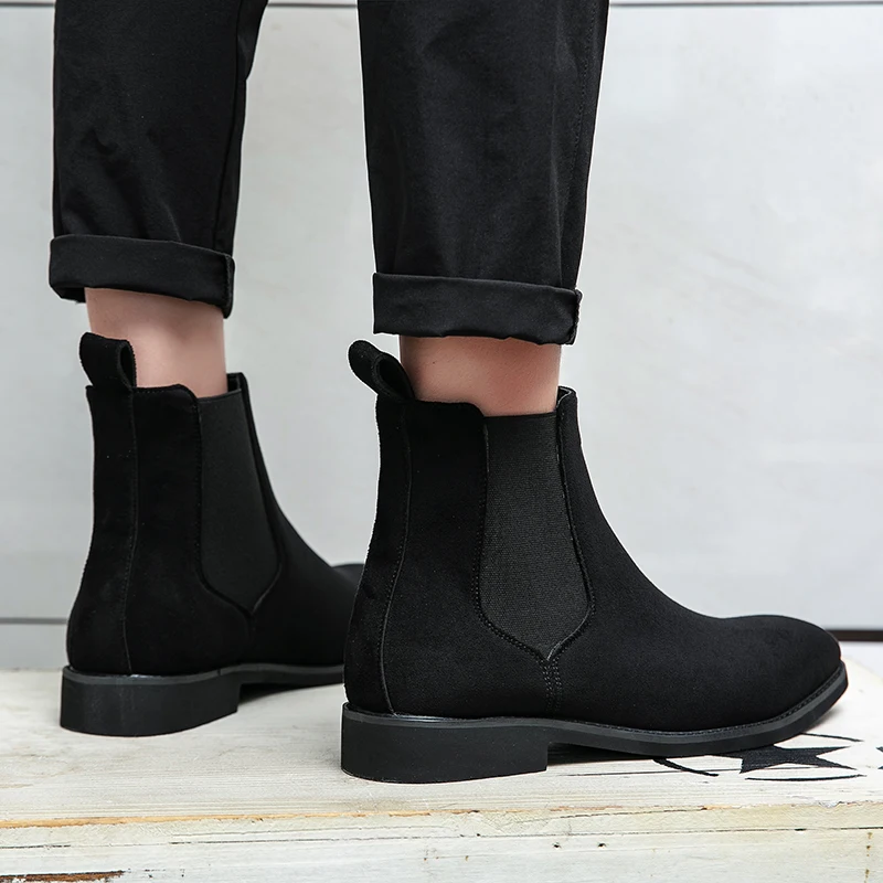 Javelin - Trendy Chelsea Boots Heren van Suède met Elastische Zijkanten