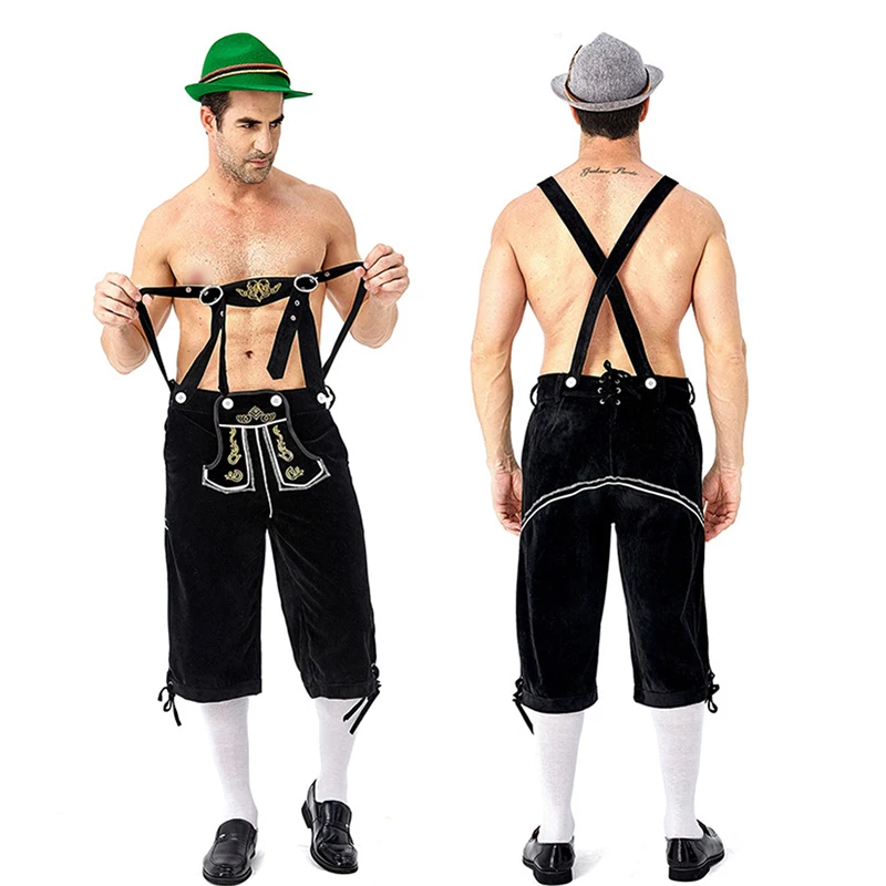 VeldenJ - Traditioneel Heren Lederhosen Overhemd - Ideaal voor Feestjes