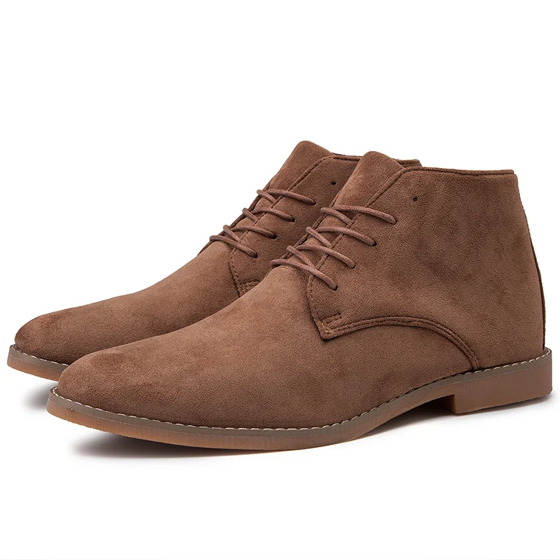 Molenzo - Klassieke Heren Boots van Suède, Comfortabele Enkelhoge Schoenen