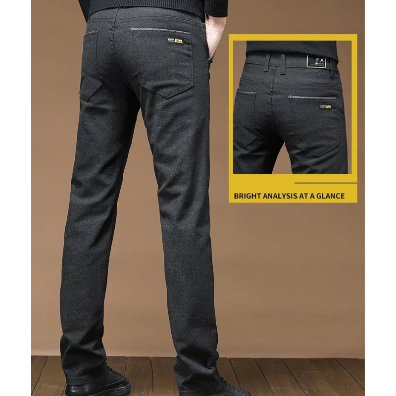 GranVel - Heren Pantalon Slim Fit voor Kantoor met Achterzakken