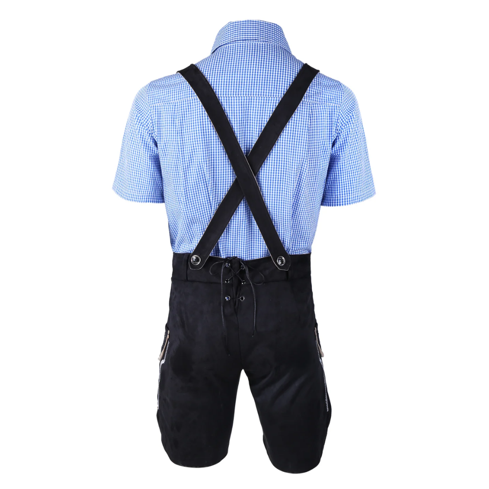 LederDo - Korte Lederhosen voor Heren met Bretels - Traditionele Beierse Kleding