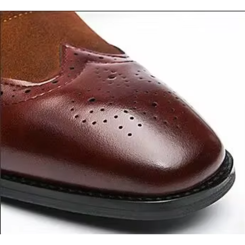 Kendrix - Nette Heren Schoenen van Leer met Wingtip en Brogue Details