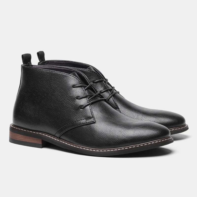 Leermar - Luxe Heren Boots van Suède, Casual Enkelhoge Schoenen