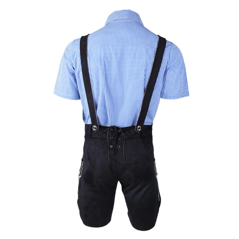 LederDo - Korte Lederhosen voor Heren met Bretels - Traditionele Beierse Kleding