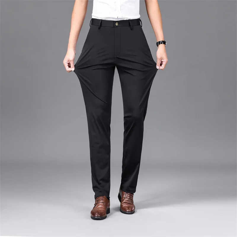 Lorther - Heren Pantalon - Slim Fit, Elastisch, Gemakkelijk te Onderhouden