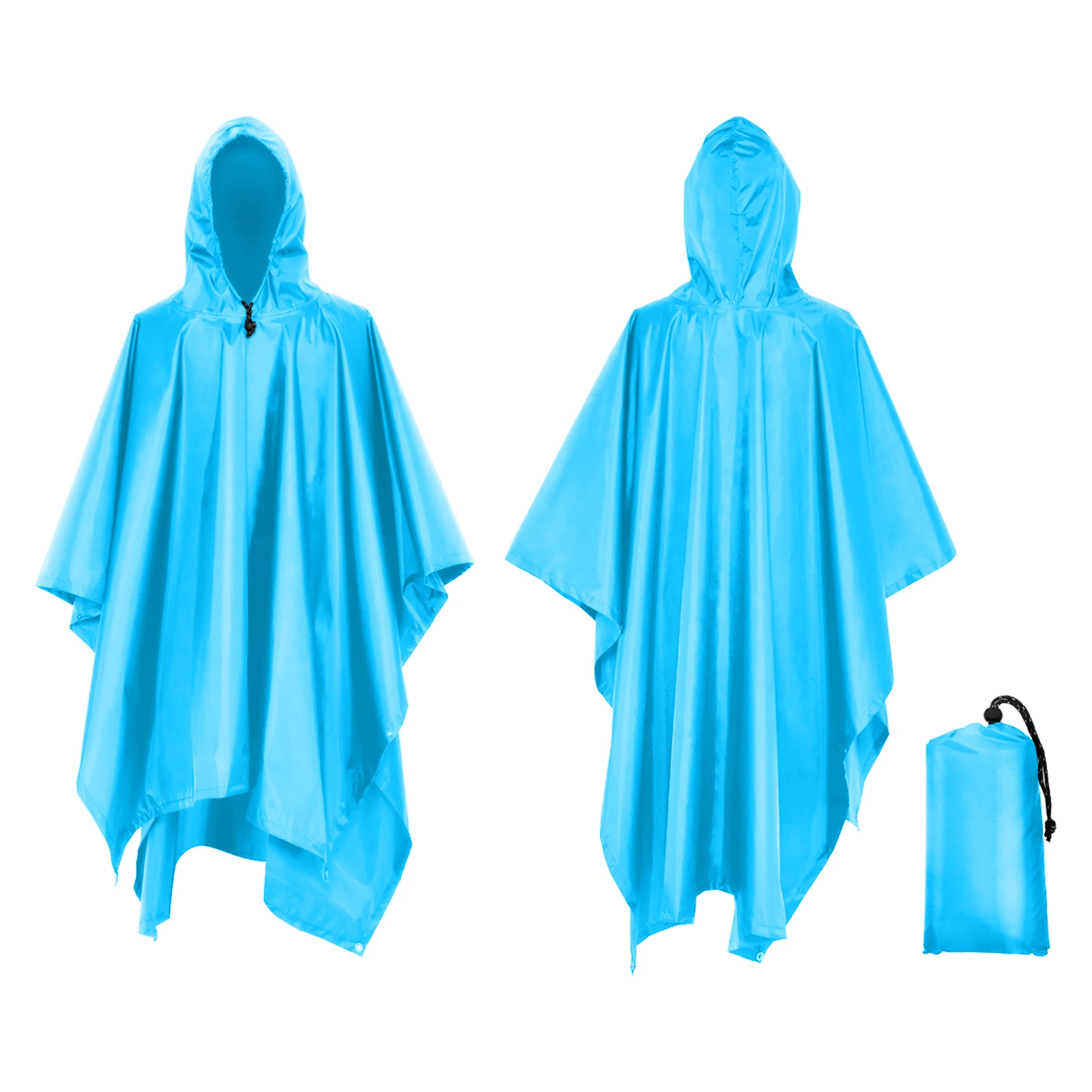 Vlagero - Heren Regenjas Poncho Waterdicht Lichtgewicht met Capuchon