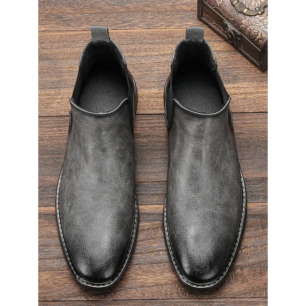 Bravonn - Chelsea Boots Heren met Glanzende Afwerking en Elastische Zijkanten