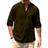 James™ Linnen Overhemd Heren Revers Kraag Casual Beach Style
