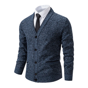 Menvolt - Heren Vest met Knopen - Slim Fit Formeel V-Hals Gebreid Model