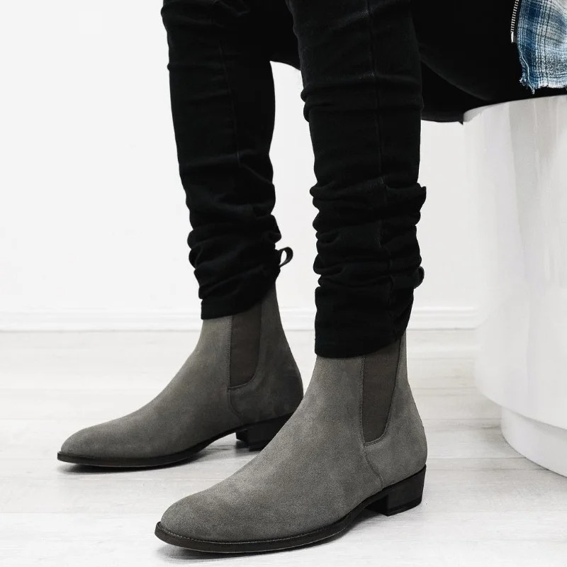 Loxster - Kwalitatieve Chelsea Boots Heren van Suède met Elastische Inzetstukken