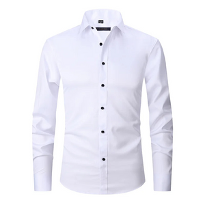 Derfian - Heren Overhemd Slim Fit, Lange Mouw Knoopsluiting