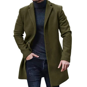 Tredius - Mantel Jas Heren Slim Fit Winterjas Lang Model