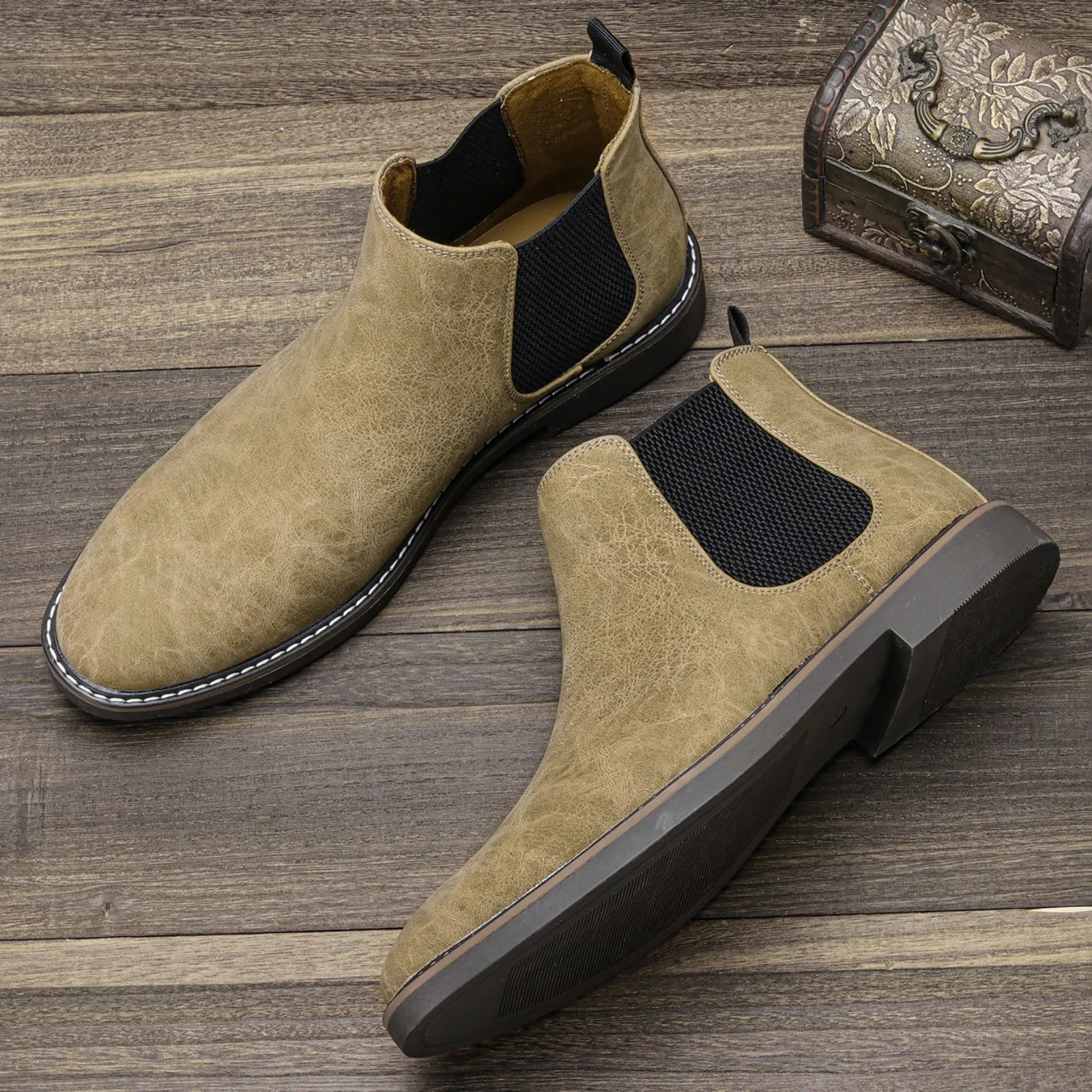 Cravion - Stijlvolle Chelsea Boots Heren met Antislip Zool