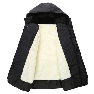 Norgard - Puffer Jacket Heren met Capuchon en Fleece Voering, Warm, Winddicht & Geïsoleerd