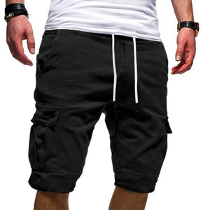 James™ Effen heren cargo shorts met klepzakken & trekkoord