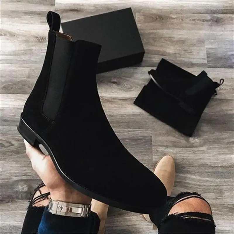 Javelin - Trendy Chelsea Boots Heren van Suède met Elastische Zijkanten