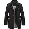 Rensare - Dubbel Geknoopte Heren Mantel - Stijlvolle Trenchcoat met Tailleband