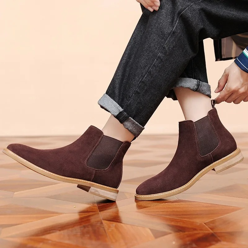 Draflex - Chelsea Boots Heren van Suède met Antislip Zool