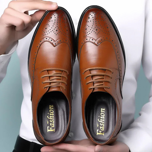 Ferlian - Nette Heren Schoenen - Klassieke Leren Brogues met Vetersluiting