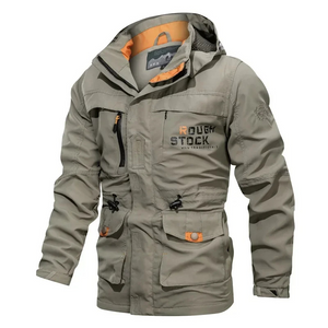 Gravend - Winterjas Heren Outdoor met Capuchon, Winddicht en Meerdere Zakken