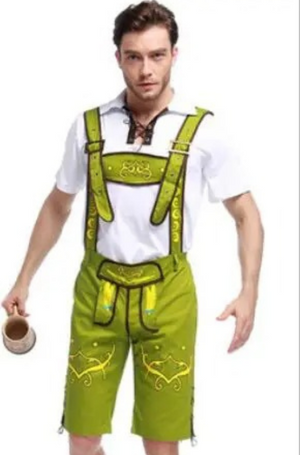 WoudLed - Beierse Lederhosen voor Heren met Korte Broek en Shirt - Feeststijl