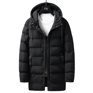 Zorvack - Puffer Jacket Heren Lang met Capuchon, Winddicht, Warm & Geïsoleerd