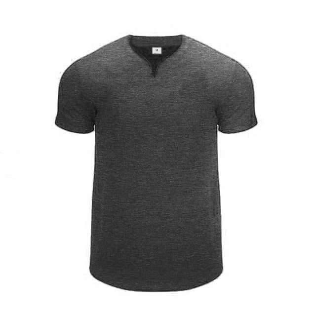 James Nieuwe V-hals Korte Mouwen T-shirt voor Heren - Modieus en Slank Ontwerp