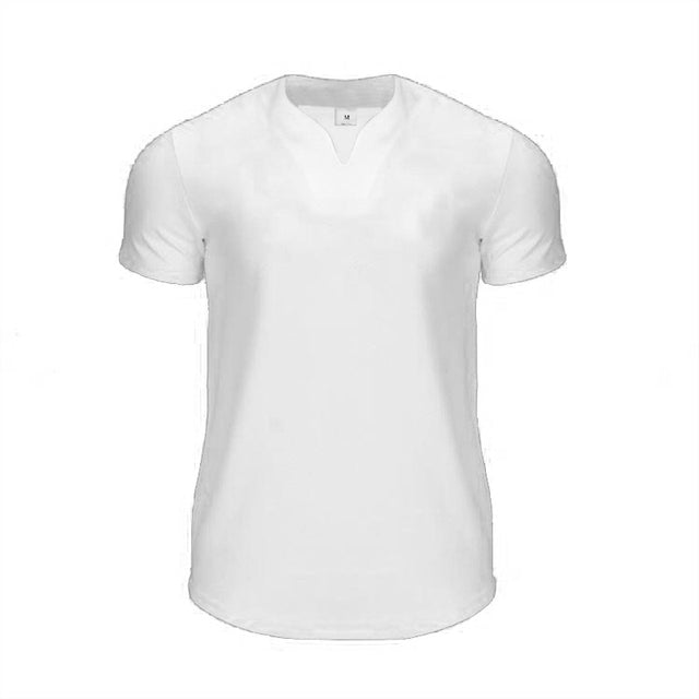 James Nieuwe V-hals Korte Mouwen T-shirt voor Heren - Modieus en Slank Ontwerp