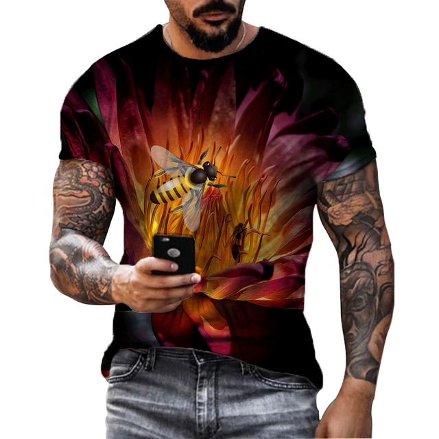 James Outdoor T-shirt met bijenprint voor heren