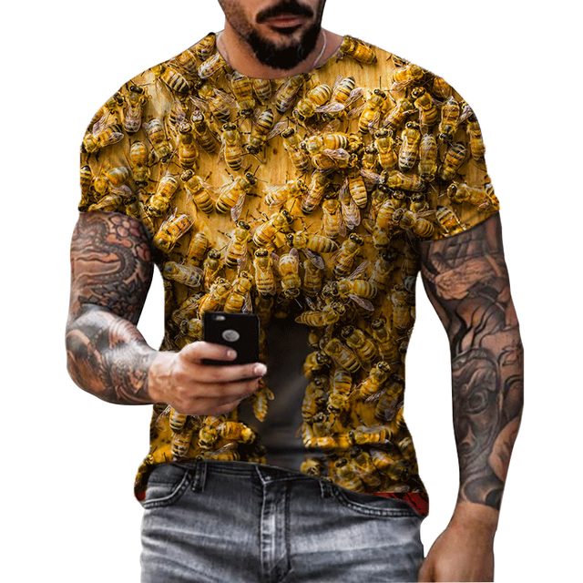 James Outdoor T-shirt met bijenprint voor heren